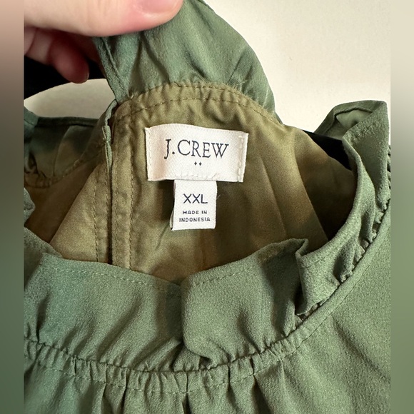 JCrew Ruffle Neck Blouse - Picture 2 of 3